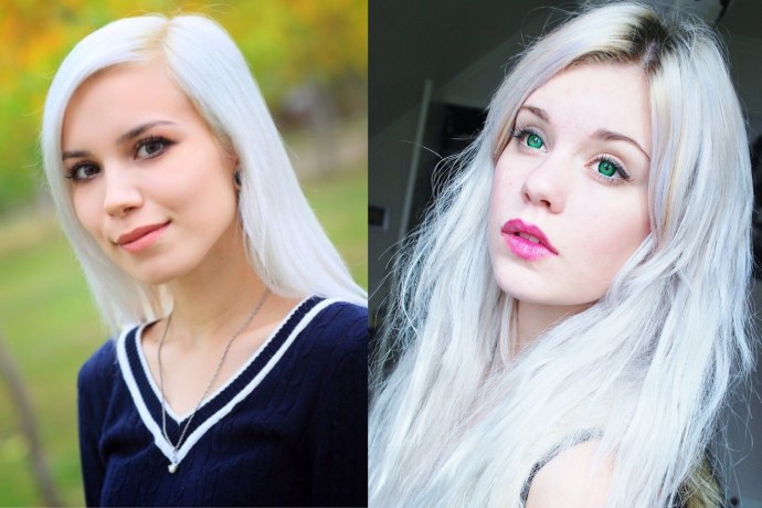 Девушки с цветными волосами ню