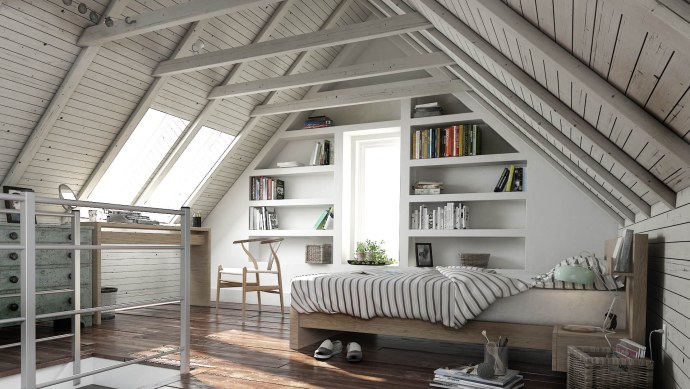 Второй этаж 70м2 мансарда