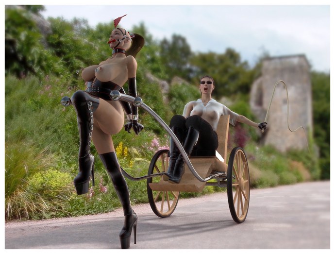 Запряженные девушки