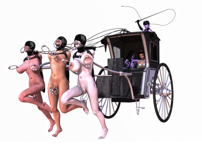 Бдсм рабыня в лошадиной упряжке