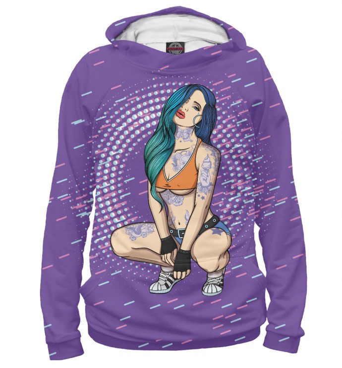 Девушка в мужской толстовке sexy