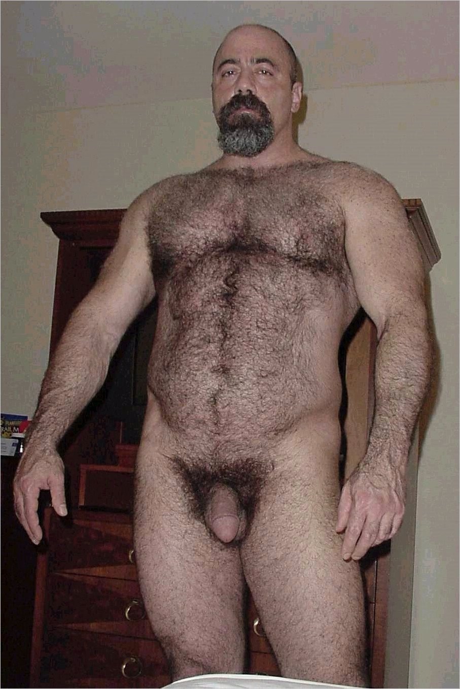 Hairy naked daddy
