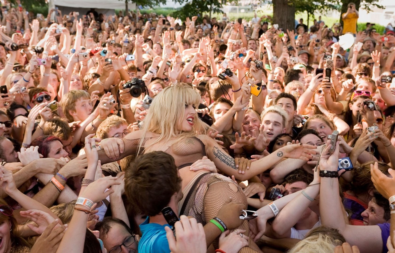 Naked in crowd