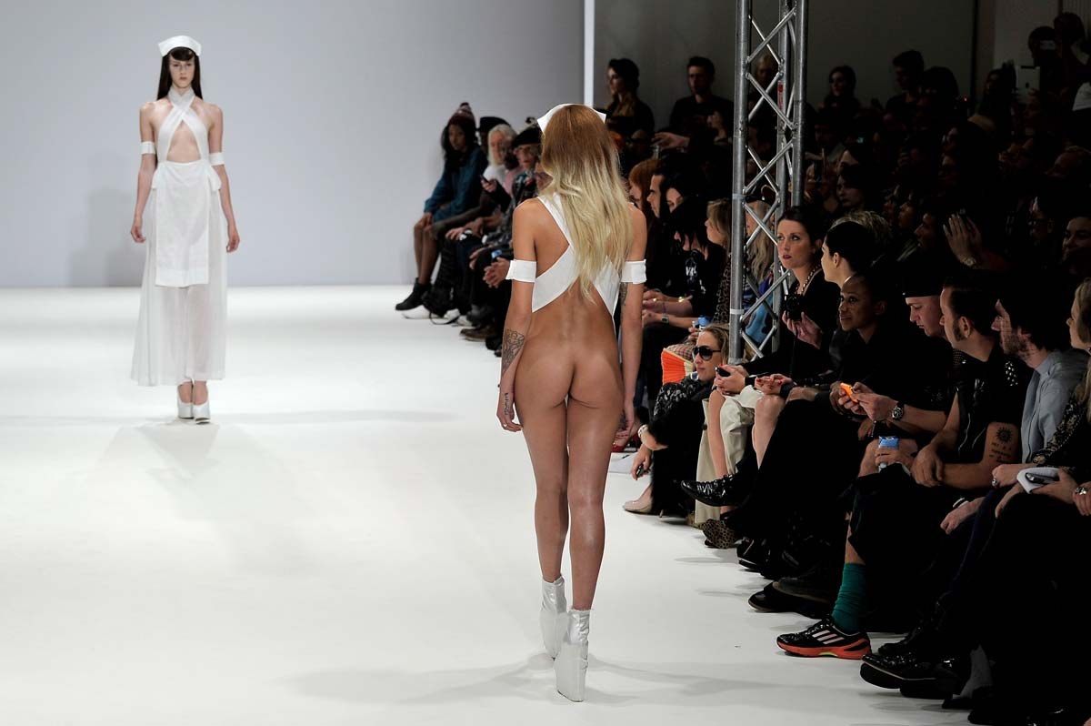 Nude fashion walk