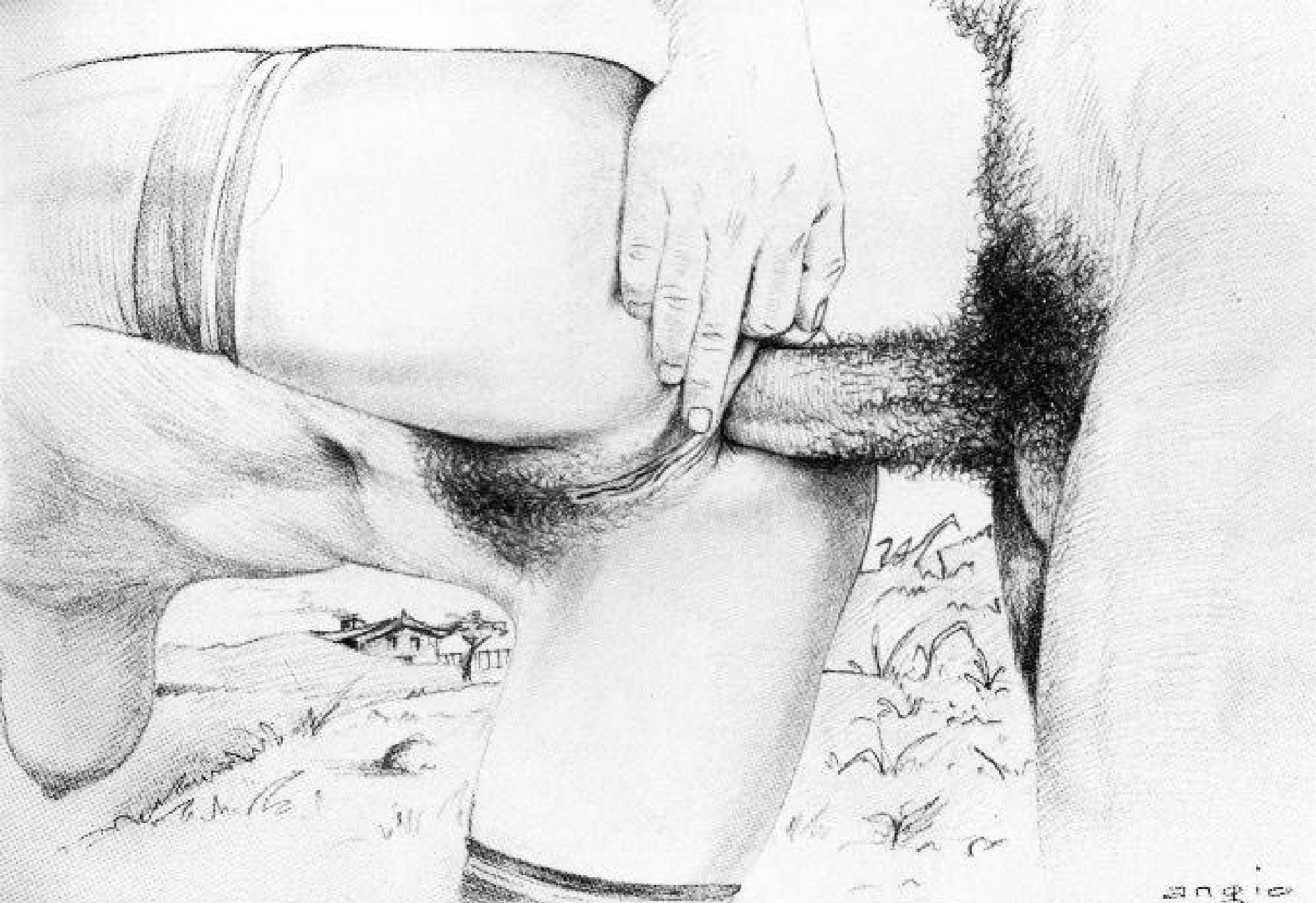 Порно эротические рисунки карандашом
