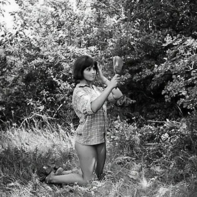 Наталья Варлей на съемках кавказской пленницы