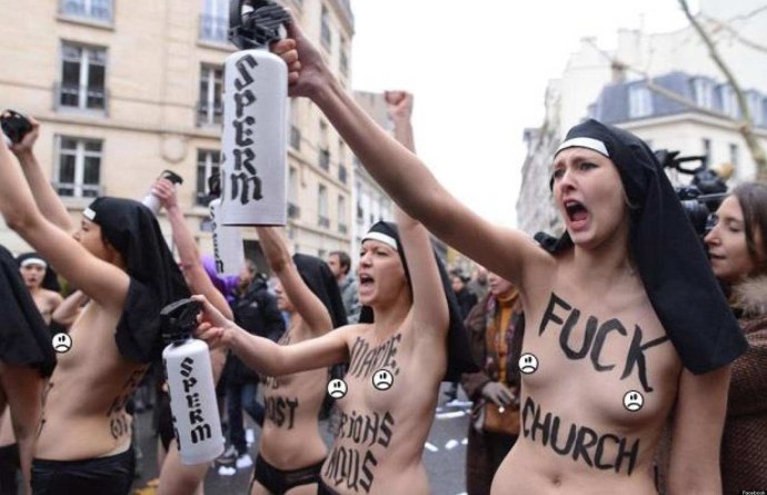 Мужик сношает феминистку