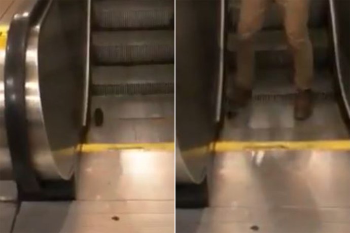 Люди на эскалаторах клип