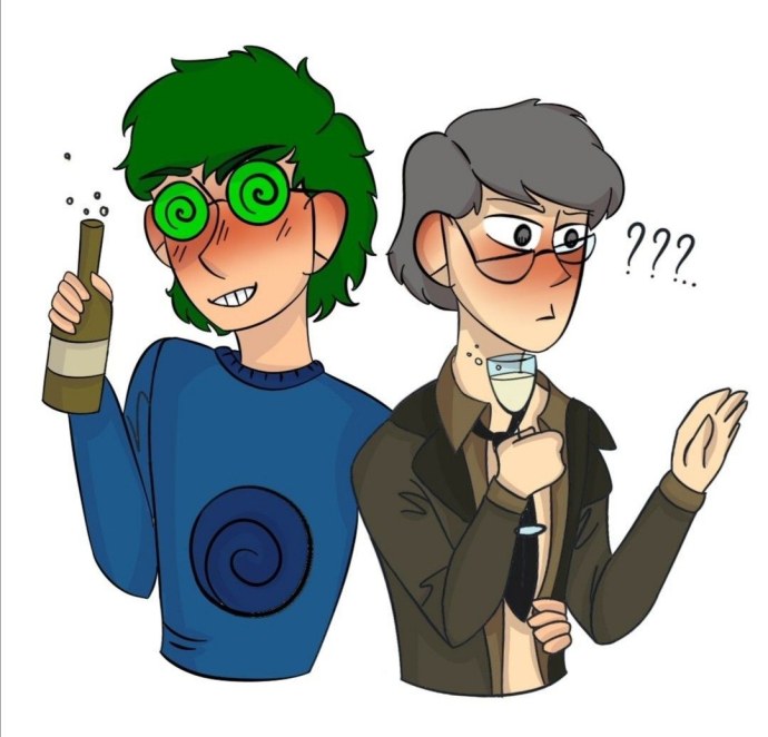 Зонтик и Куромаку целуются