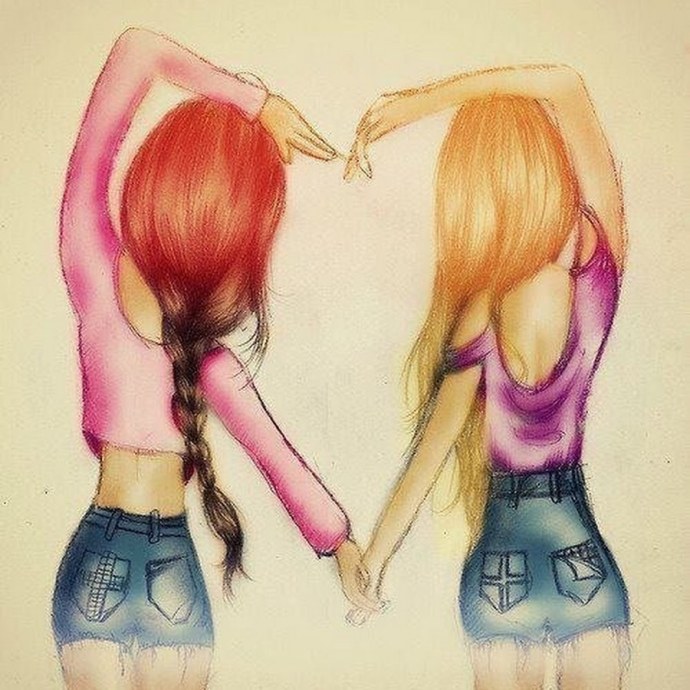 Подруги нарисованные