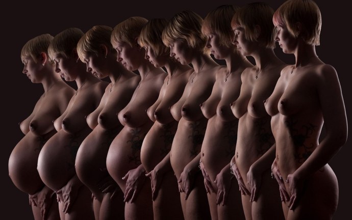 Голые беременные кончают