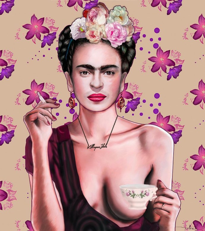 Фрида Кало силуэт Графика