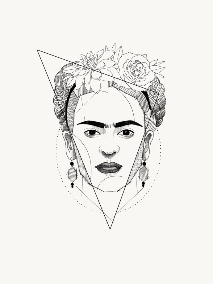 Фрида Кало линиями
