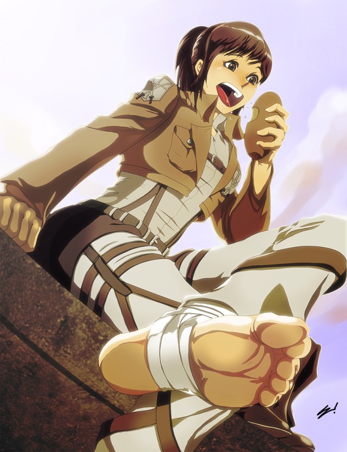 Атака титанов Саша Браус хентай