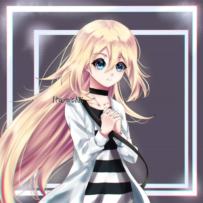 Ангел кровопролития девушка с жёлтыми волосами