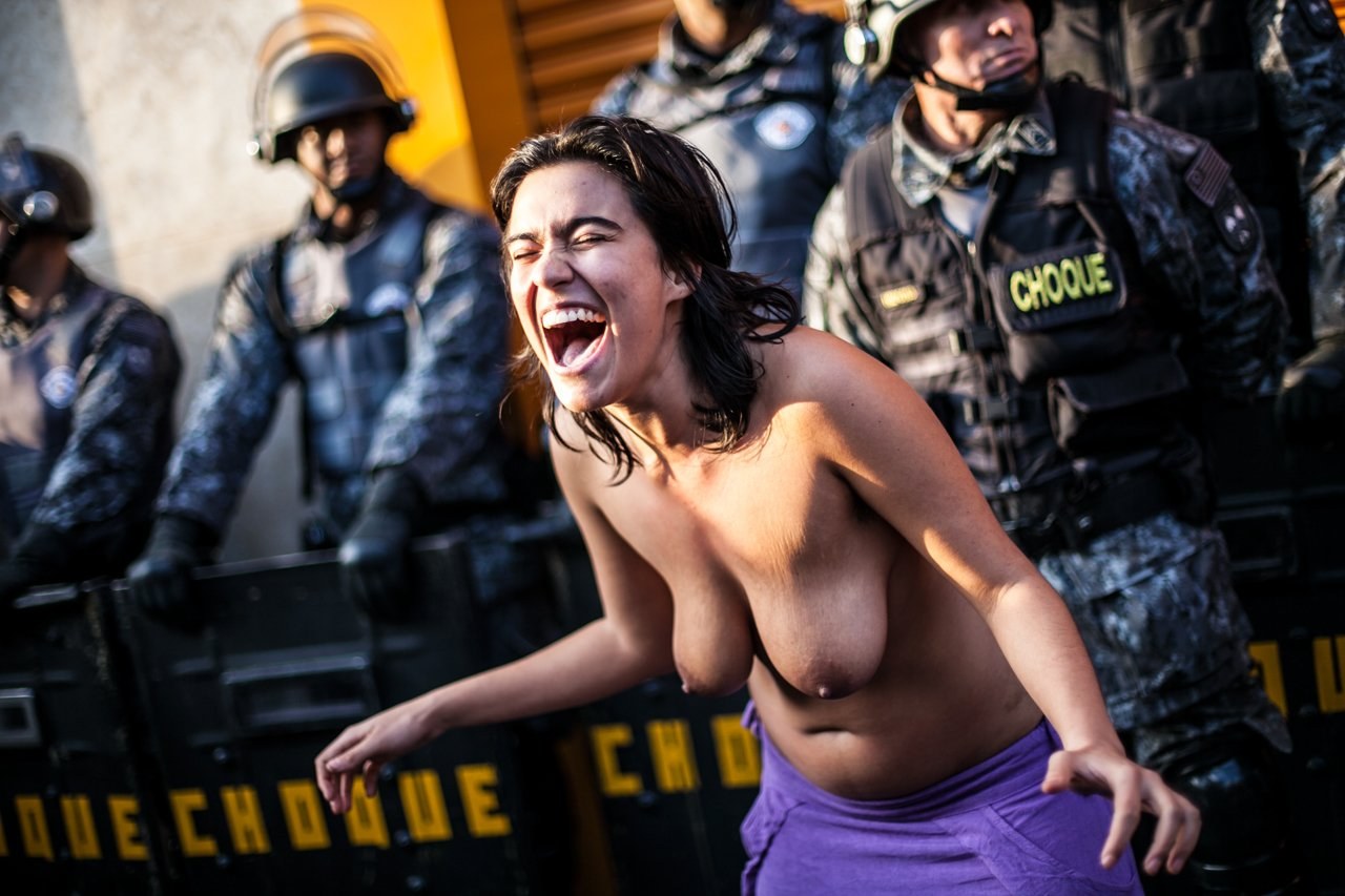 Nude women police