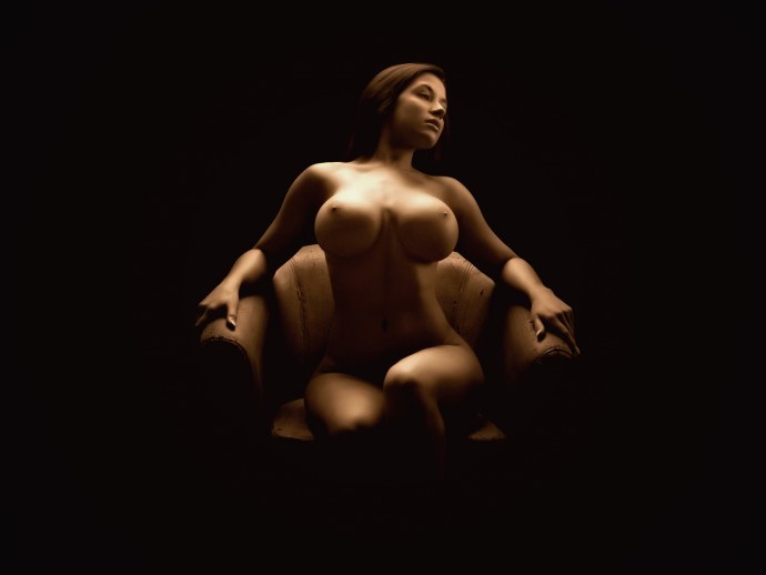 Голые дамы на темном фоне