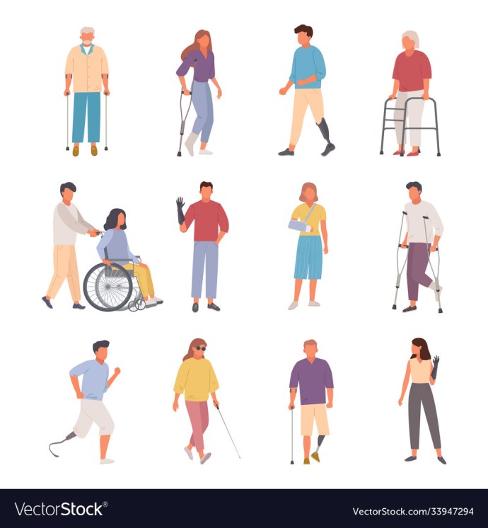 Мужчина и девушка инвалиды рисунок зима