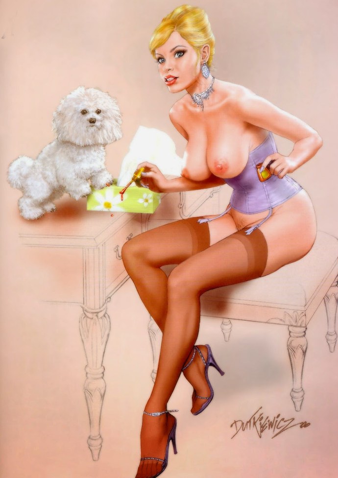 Ретро рисунки голых женщин