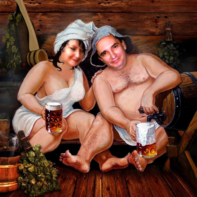 Голые женщины в бане лесби