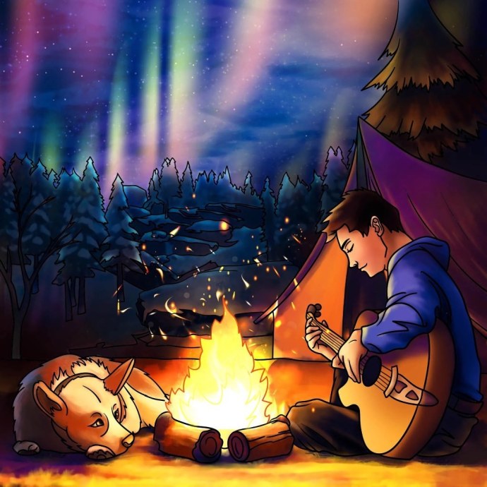 Пионеры у костра