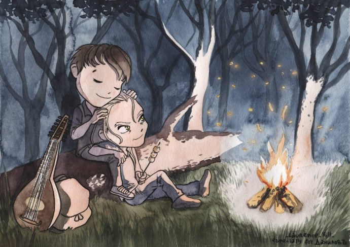 Студенты у костра