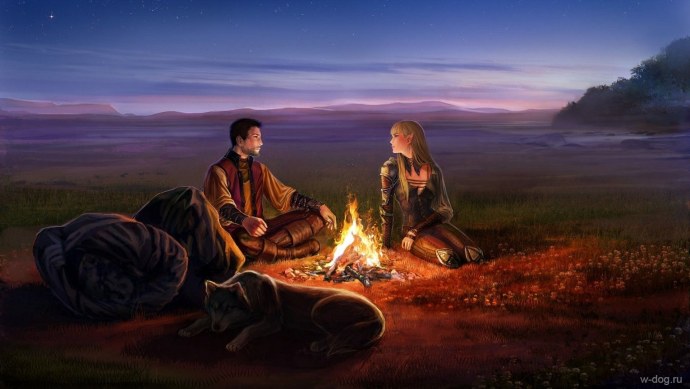 Костер в пещере