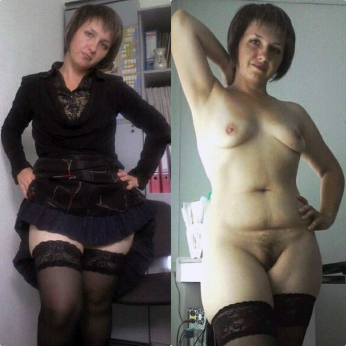 Зрелые жены одетые и раздетые