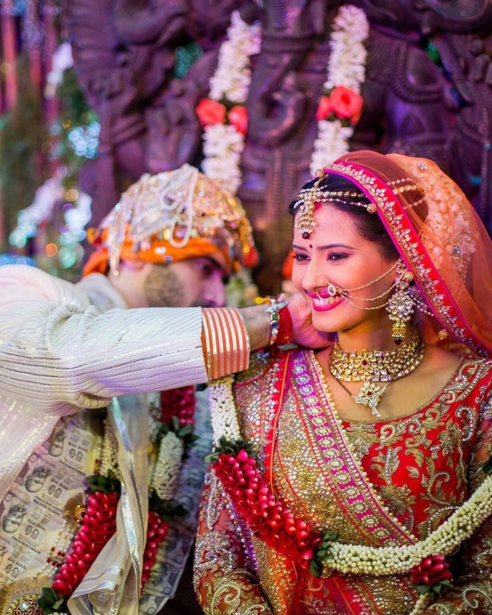 Свадебные украшения невесты Тамилнад Индия