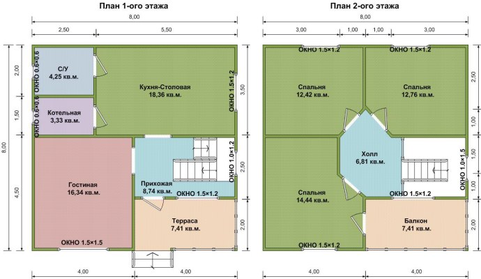 Мансарда планировка 8х9