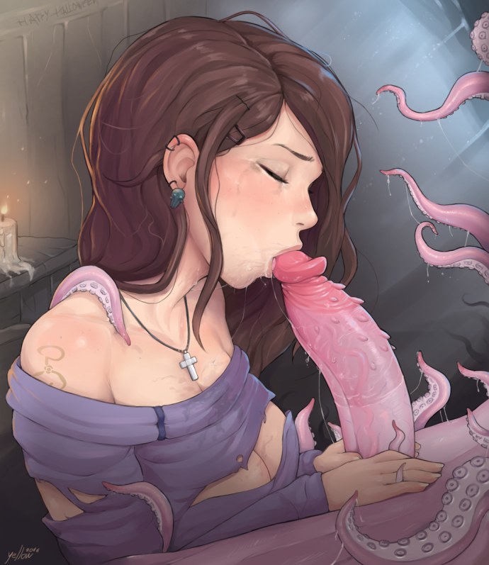 Оральные фантазии девушек хентай