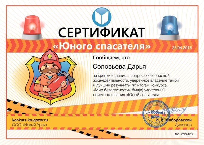 Диплом олимпиады