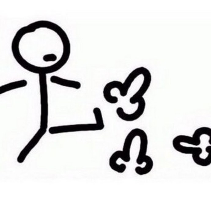 Человечек пинает