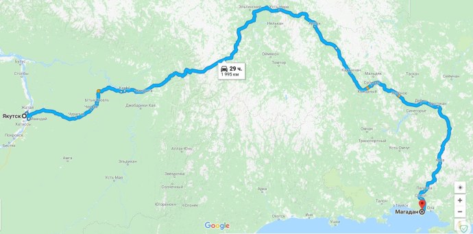 Трасса Хабаровск Якутск на карте