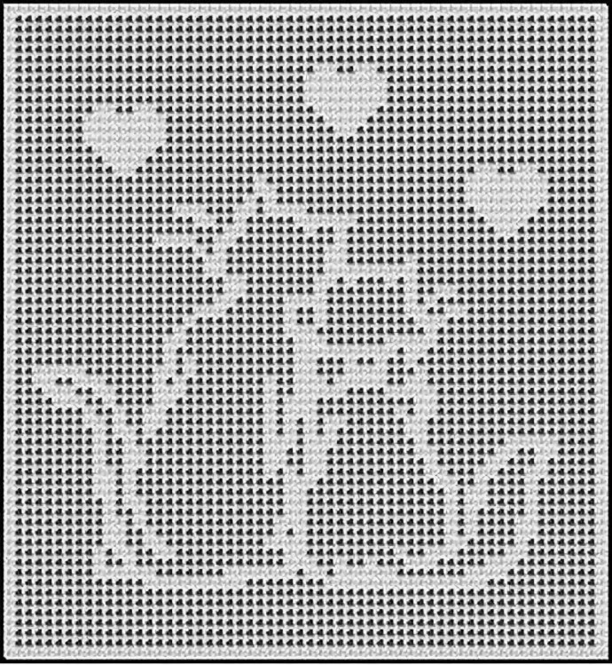 Филейное вязание кот схемы крючком