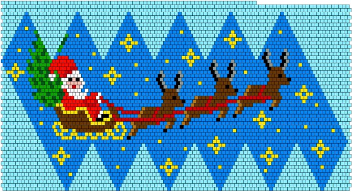 Елочные шары из бисера с оленями