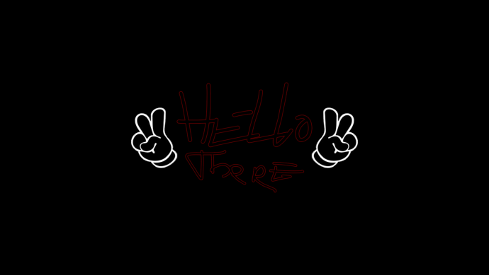 Чёрные обои с надписью