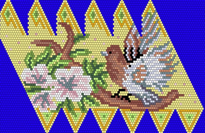 Плетение картин из бисера