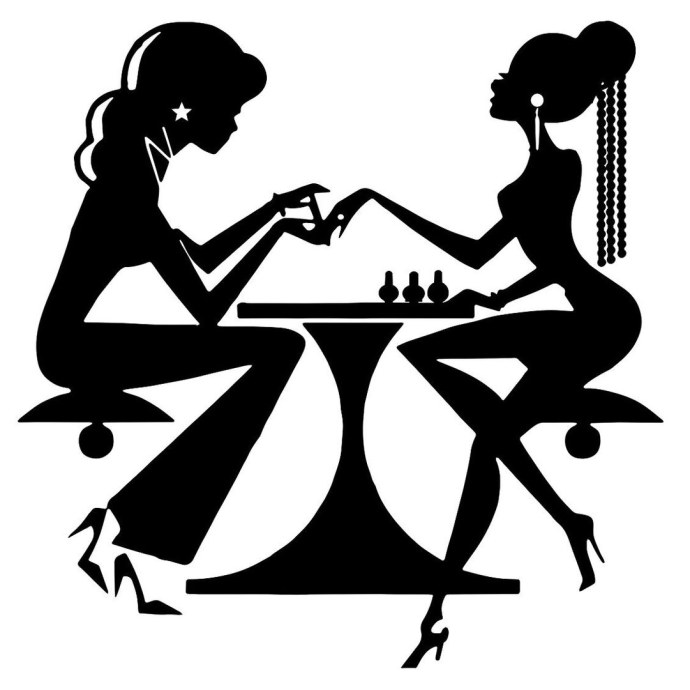 Маникюр силуэт