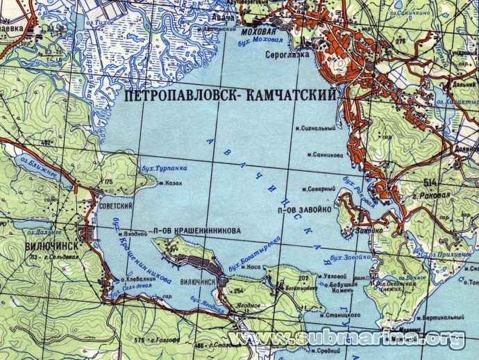 Карта Камчатки с достопримечательностями