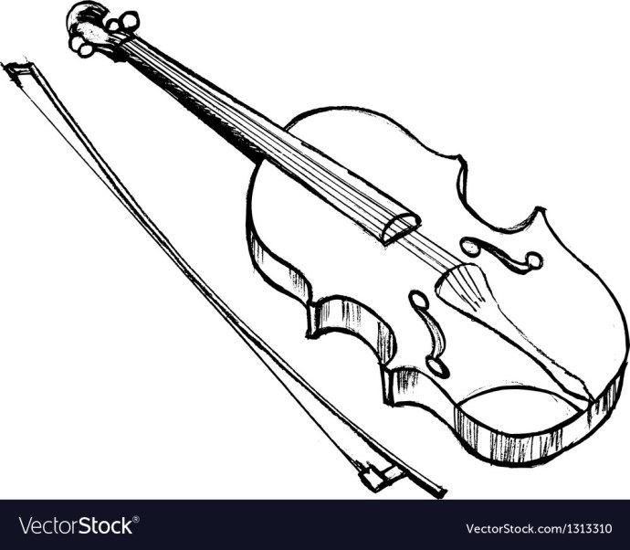 Скрипка раскраска для детей