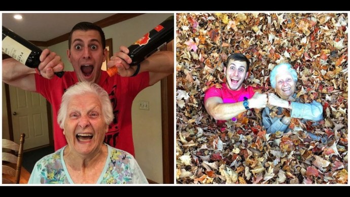 Бабушка и внук прикольное