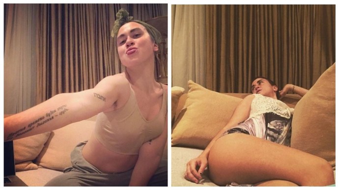 Jenni Gregg в платье без трусов