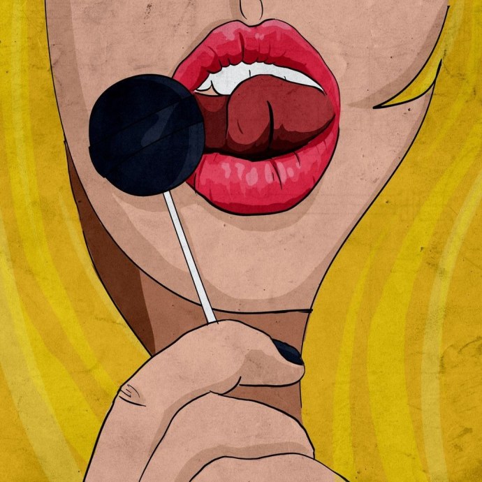 Адриана Чечик с Чупа чупсом