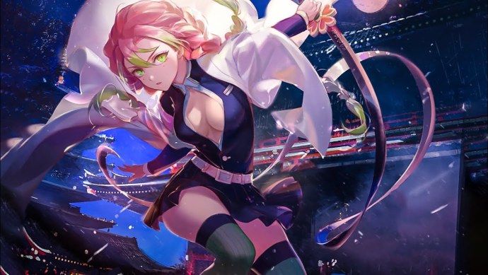 Аниме клинок рассекающий демонов Мицури