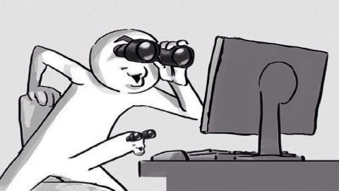 Мем с биноклем