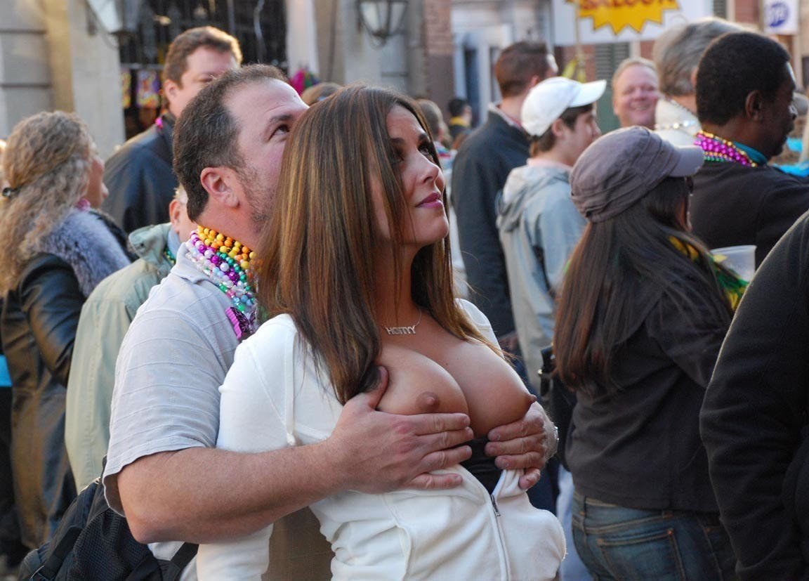 Boobs shown in public