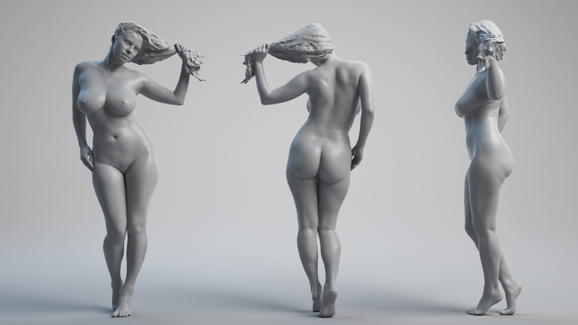 Full figure nude models