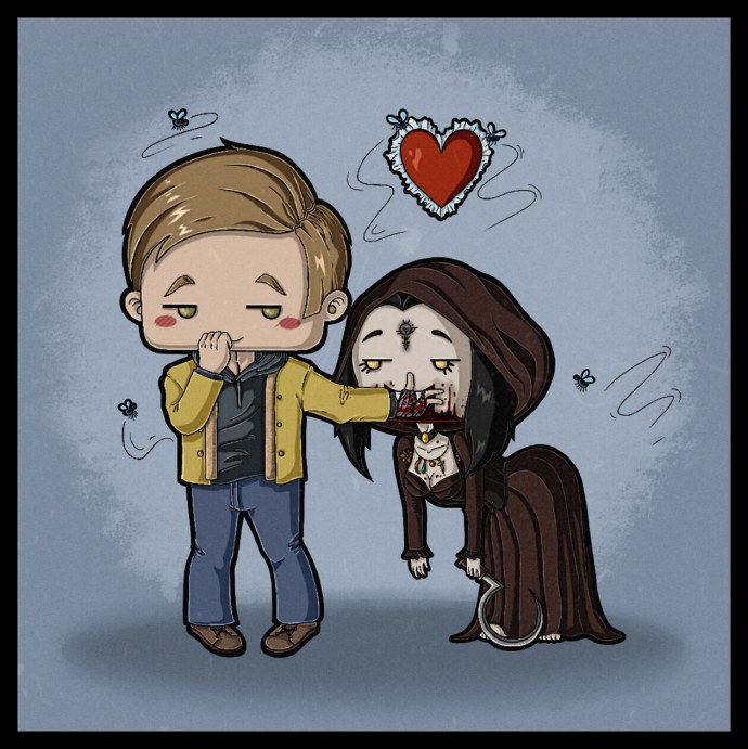 Леди Димитреску и Итан арт