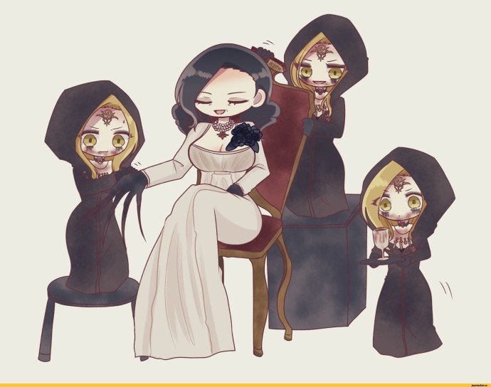 Resident Evil 8 дочери леди Димитреску арт